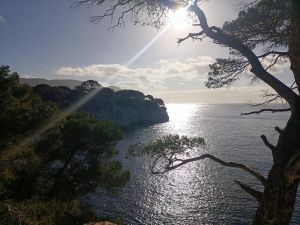 Calanques - coucher de soleil sur le cap canaille